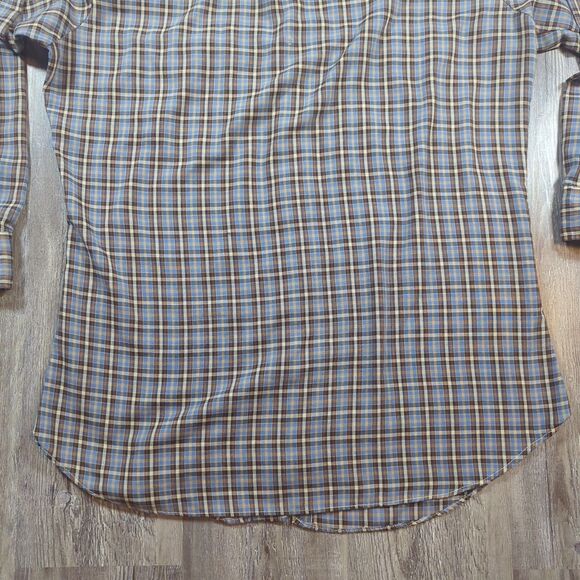 Vintage Levis Button Shirt Men's Large Plaid Pearl Snap Western Retro Blue Tag - Picture 10 of 13